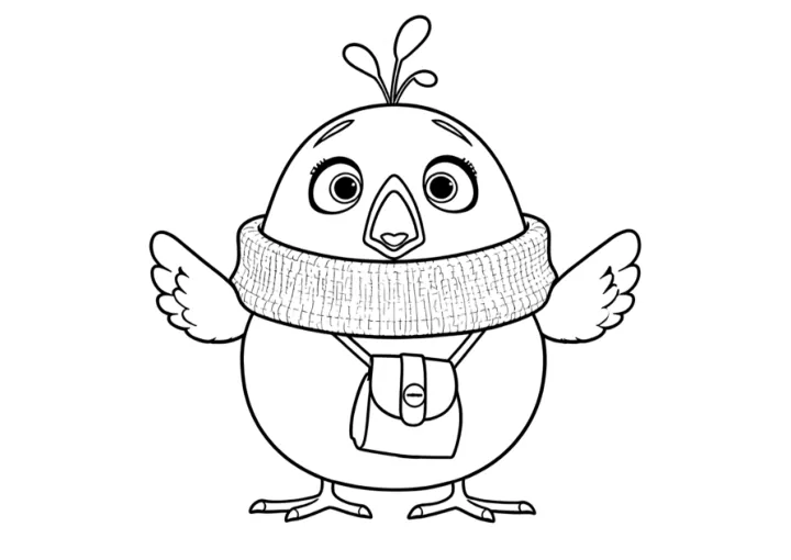 Cheapy waving, a colouring page to print