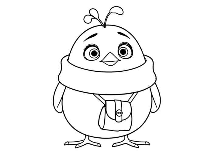 Cheapy in his scarf, a colouring page to print